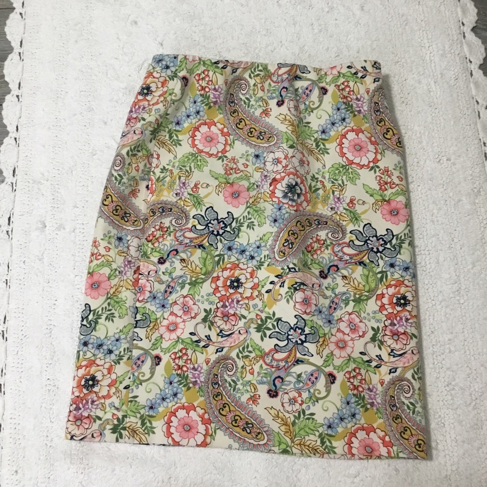 Philosophy Floral Paisley Cottagecore Botanical Print Pencil Skirt Size…